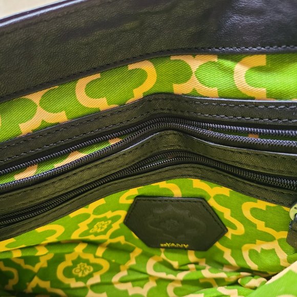 EUC orYANY Leather Briefcase Messenger Bag Black - Picture 3 of 11